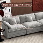 ihanherry 146-inch U-shaped modern sofa modular area cloud sofa