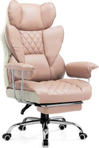Large high back office chair high back leather gaming chair with footrest