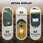 SUV Tent for Camping with Rainfly, Waterproof PU3000mm Double Layer Design, Car Tents for Camping SUV, SUV Tailgate Tent for Outdoor with Storage Bag, for SUV Van, Jeep, Pickup 8'W x 8'L x 7.2'H