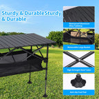 Beloadence Camping Table, Small Folding Table, Height Adjustable, for Camp, Cooking, BBQ, RV, Picnic