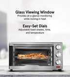 Gourmia Oven Air Fryer Combo with 17 Cooking Presets, 24L Capacity, Convection Rack, Baking Tray, Recipe Book GTF7460