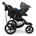 Delta Children Apollo Jogging Stroller Shock Absorbing Frame with Large Canopy Recline