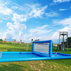 Relunch 33FT Inflatable Volleyball Court, 2 in 1 Volleyball Pool Football Court Water Soccer Field with 800W Blower for Beach Backyard Outdoor Summer Party ,33ft(L) x 16.5ft(W) x 7ft(H)