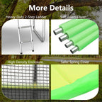 AOTOB 8FT 10FT 12FT 14 FT 15FT Trampoline with Safety Enclosure Net Outdoor Trampoline