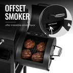 Royal Gourmet ZH3005Y 2-Burner Gas and Charcoal Combo Grill with Offset Smoker & Side Burner