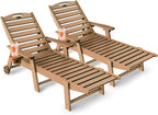 Lounge Chair Outdoor Chaise Lounge HDPE 6-Position Outdoor Chaise Lounge Patio Lounge Chair