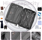 Luggage 6-piece hardshell expandable suitcase lightweight travel carry-on luggage set