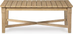 Coastal view outdoor terrace eucalyptus sofa