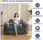 Folding Sofa Bed L-Shaped Convertible Sofa Bed with Armrests and Pillows