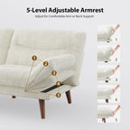 Convertible Futon Sofa Bed, 66 Inch Corduroy Futon Sofa Recliner Sofa Bed for Small Spaces, Playrooms or Offices