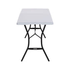 “Lifetime 5-Foot Fold-in-Half Table – Portable Indoor/Outdoor Utility Table for Camping, Events & Tailgating – Gray