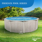 Aquarian Phoenix 18' x 52 Steel Frame DIY Family Above Ground Pool Kit