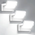 Outdoor LED Wall Light 40W Adjustable Modern Exterior Wall Mount Fixture 6000K Waterproof Black Lighting for Home and Yard