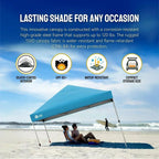 10x10 Pop-Up Awning One-Click Installation Beach Tent Outdoor Sunshade Silver Coated Top