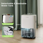 Waykar 2000 Sq Ft Dehumidifier for Home and Basements with Auto or Manual Drainage