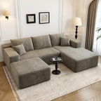 107.5 Cloud Modular Sectional Sofa Couch with L-Shape Chaise,Modern Minimalist Upholstered Couches