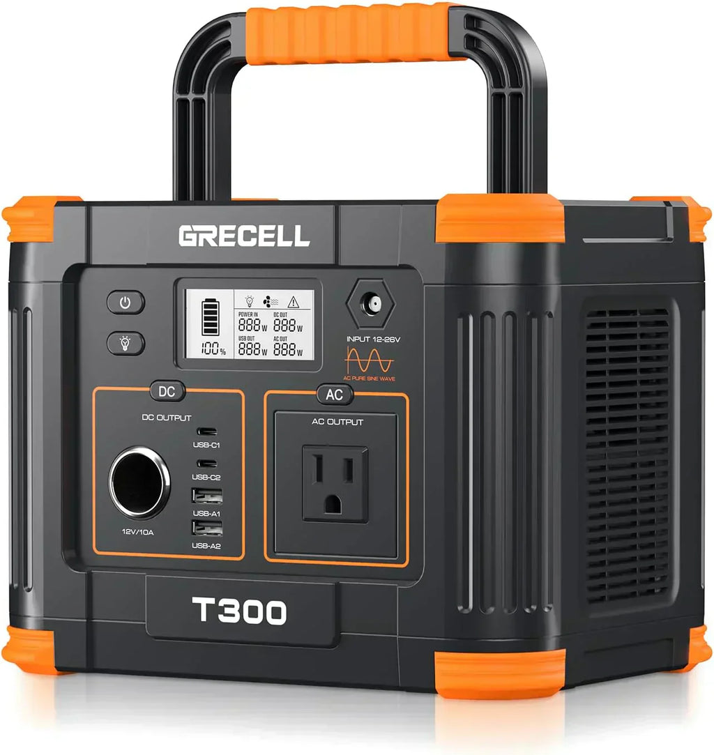 Portable Power Station 300W (Peak 600W) 230.88Wh Solar Generator 60W USB-C PD Output