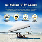 10x10 Pop-Up Awning One-Click Installation Beach Tent Outdoor Sunshade Silver Coated Top