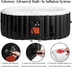 Edostory Hot Tub Inflatable Portable Oval Spa 2 Person Hot Tub with 90 Bubble Jets