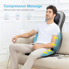 COMFIER Massager Chair with Heat Shiatsu Neck Back Massager Portable with Compress
