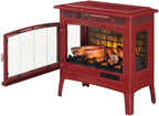 Freestanding Electric Fireplace Stove Heater with 3D Flame Effect for 1,000 Sq. Ft