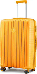5-piece PP hardshell lightweight travel carry-on luggage set with dual spinner wheels