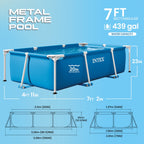 Intex 14.75' x 33 Rectangular Frame Above Ground Outdoor Swimming Pool
