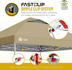 10x10 Pop-Up Awning One-Click Installation Beach Tent Outdoor Sunshade Silver Coated Top