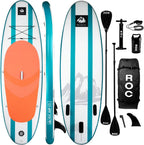 Roc Inflatable Stand Up Paddle Board with Premium SUP Paddle Board Accessories