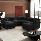 ihanherry 146-inch U-shaped modern sofa modular area cloud sofa