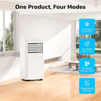 ZAFRO 8,000 BTU Portable Air Conditioners, 4 Modes Portable AC Unit with Fast Cooling/Energy Efficient/Remote/24Hrs Timer for Bedroom/Dorms/Indoor Rooms, White