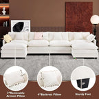 ihanherry 146-inch U-shaped modern sofa modular area cloud sofa