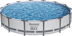 Steel Pro MAX 10 Foot x 30 Inch Round Metal Frame Above Ground Outdoor Backyard Swimming Pool Set with 330 GPH Filter Pump