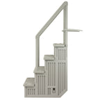 Aqua Select White Outside Flip-up Safety Ladder for Above Ground Pools 48-54H