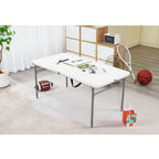 Mainstays 4' Adjustable Height Centerfold Folding Table, Black