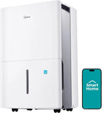 Midea 4,500 Sq. Ft. Dehumidifier Pump Included Energy Star Certified 50 Pint Ideal For Basements