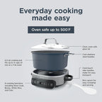 Ninja Slow Cookers 8.5-Quart Multi-Cooker with Dutch oven, steamer, glass lid with integrated spoon, nonstick and oven-safe pot