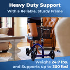 KneeRover Deluxe KneeCycle Steerable Knee Walker Foldable Mobility Aid & Knee Scooter for Adults