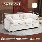 ihanherry 146-inch U-shaped modern sofa modular area cloud sofa