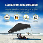 10x10 Pop-Up Awning One-Click Installation Beach Tent Outdoor Sunshade Silver Coated Top