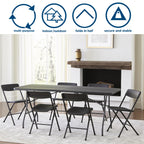 Cosco 6 Foot Premium Folding Table, White Speckle
