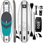 Roc Inflatable Stand Up Paddle Board with Premium SUP Paddle Board Accessories