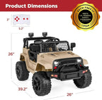 Best Choice Products 12V Kids Ride-On Truck Car with Spring Suspension and LED Lights