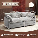 ihanherry 146-inch U-shaped modern sofa modular area cloud sofa