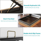 Queen Bed Frame Storage Lift Up Queen Size Bed Frame Headboard Upholstered Platform Bed