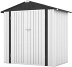 Patiowell 5x3 FT Outdoor Storage Shed Tool Shed with Sloping Roof and Lockable Door Metal Shed