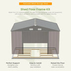 Patiowell 5x3 FT Outdoor Storage Shed Tool Shed with Sloping Roof and Lockable Door Metal Shed