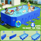 Foldable Pool, Large Non-Inflatable Swimming Pool for Kids,Adult Collapsible Pools Hard Plastic Shell, Oversized Thickened,Portable Folding Kids Pools for Backyard-Mosaic Design-89x48x20