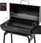 Royal Gourmet CC1830 30 Inch Barrel Charcoal Grill with Side Table Outdoor BBQ Grill  for Backyard