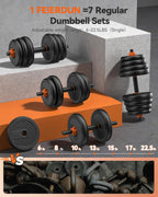 Feierdun adjustable dumbbells with connectors Barbell, kettlebell push-up stand